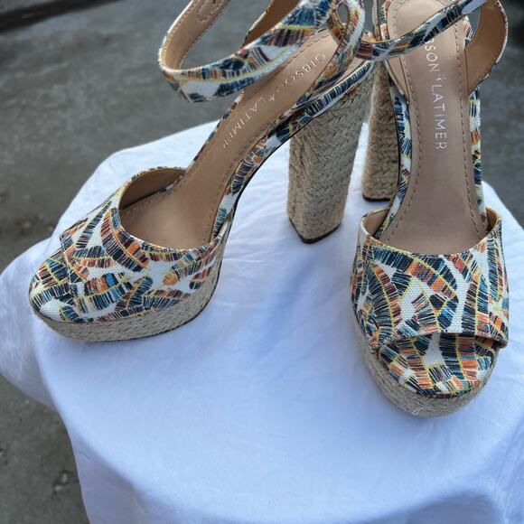 New Gibson Latimer Open Toes Platform Heels size 7 - Picture 5 of 9